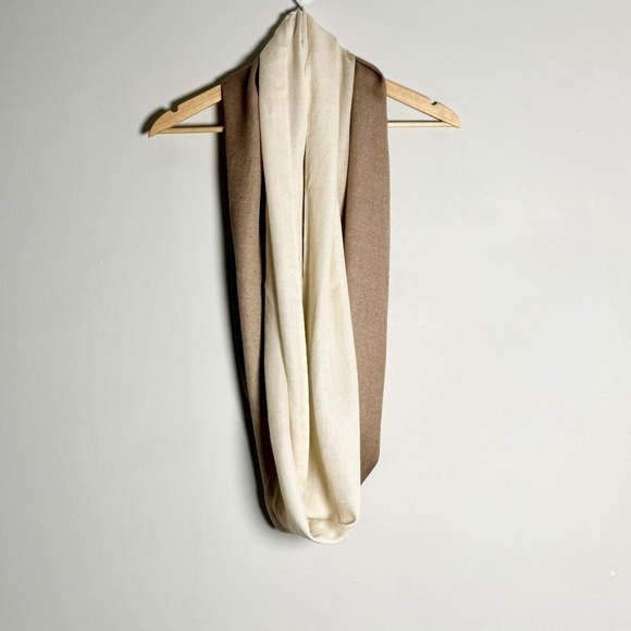 Talbots Silk Blend Infinity Cafe Latte Ombre Lightweight Scarf - Picture 1 of 4